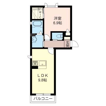 ＱＵＥＥＮ&rsquo;Ｓ　ＴＯＷＮ　Ｃ 103号室 間取り