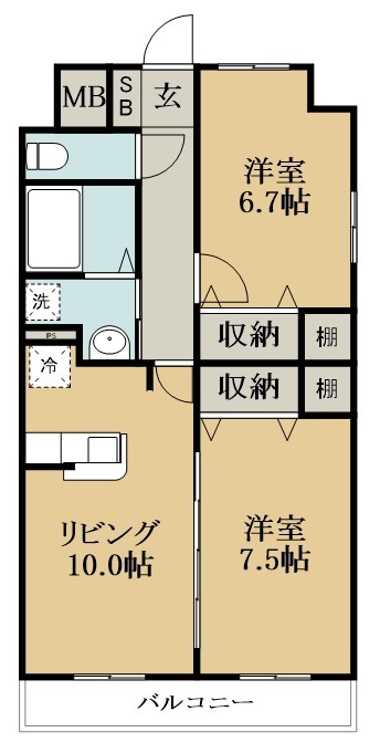 Ｌａｍｉａｃａｓａ 301号室 間取り