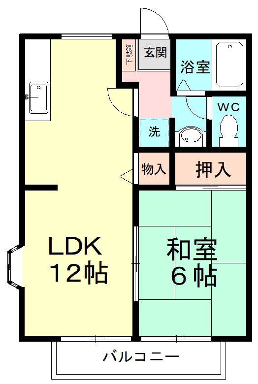 皆信ハイツⅡ 204号室 間取り