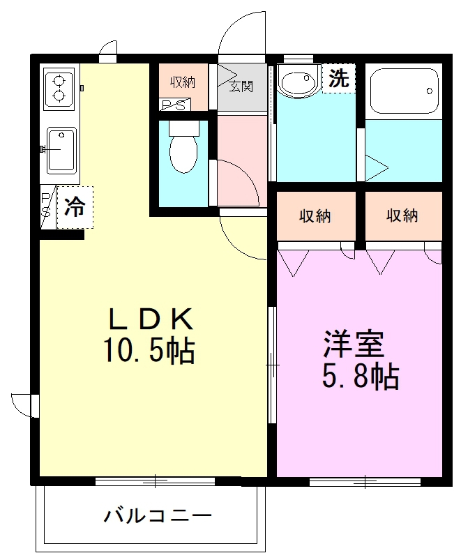 ラベリーテ佐倉 101号室 間取り