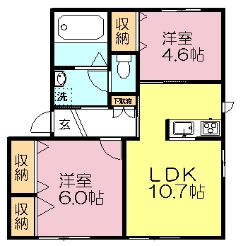 ベルデ・ユーカリ 間取り図