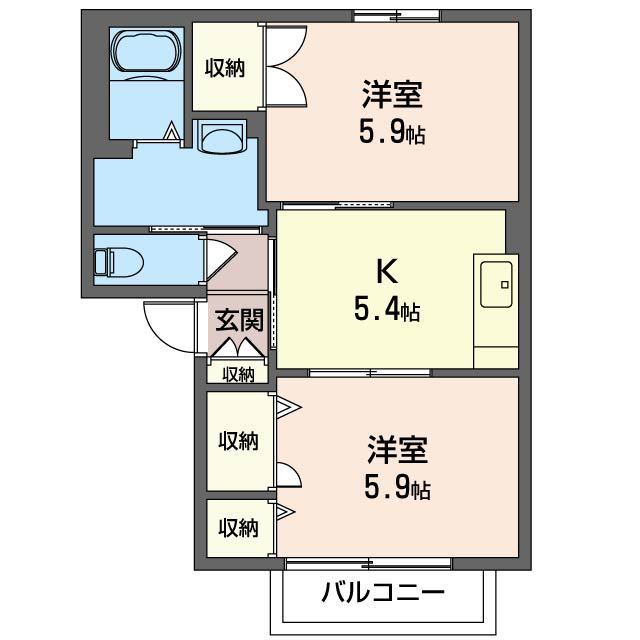 シャーメゾン四番館 105号室 間取り