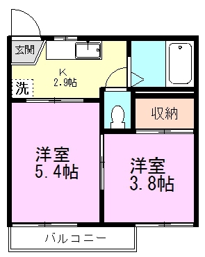 ハイムヴェステン 203号室 間取り