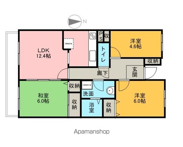 ヴェルドミールゆりのき台 502号室 間取り
