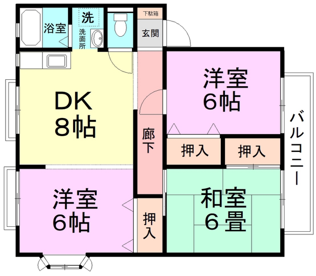 ハイツ遊都飛愛 101号室 間取り