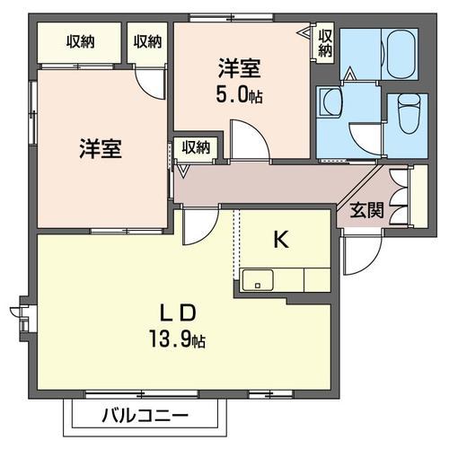 シャーメゾン弐番館 101号室 間取り