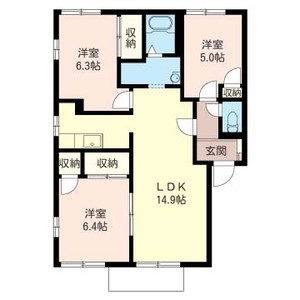 ソフィア 201号室 間取り