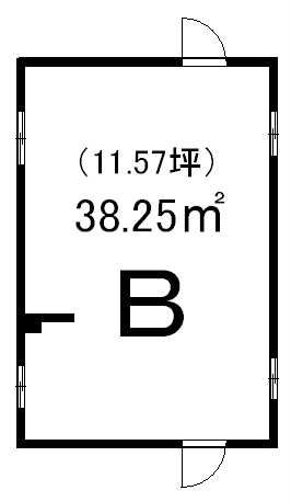 西村ハイツ店舗 B号室 間取り
