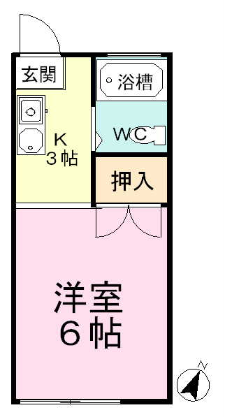 コーポカルチャー 207号室 間取り