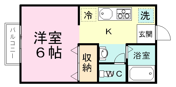 ハイツみどり 102号室 間取り