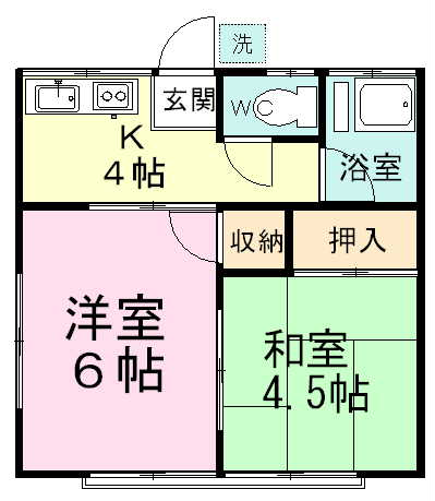 薬円台ハイツ 102号室 間取り