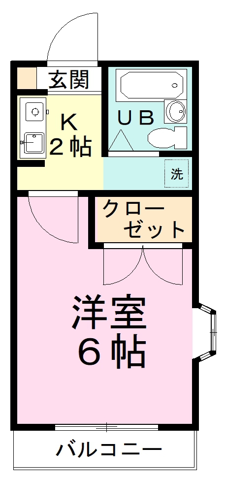 ヴェルディ松が丘 203号室 間取り