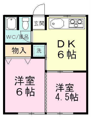 藤崎第一コーポ 207号室 間取り