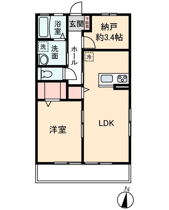 エクセルＭＡＤＯＫＡ　Ⅰ 101号室 間取り