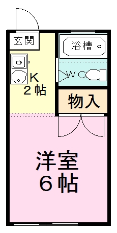 サンハイツ中田 203号室 間取り