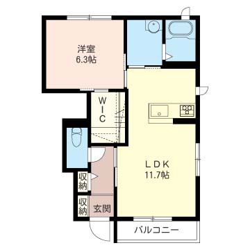 グランメール音路里 103号室 間取り