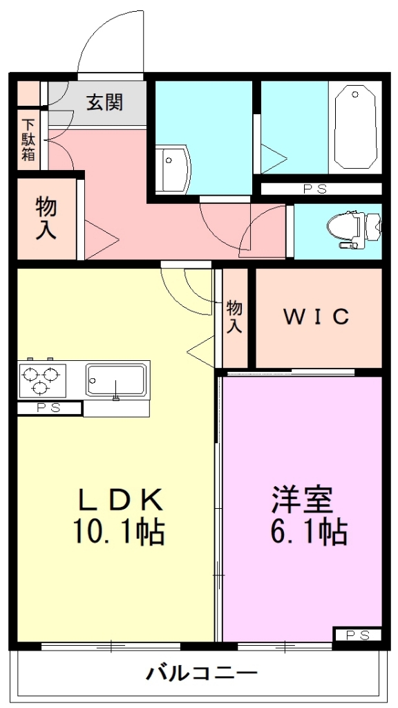 プロフェシオン 202号室 間取り