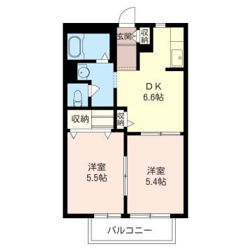 リバーキャッスルⅦ 202号室 間取り
