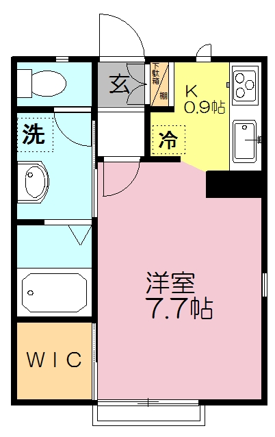 ＳＯＦＴＢＲＥＥＺＥ緑が丘 201号室 間取り