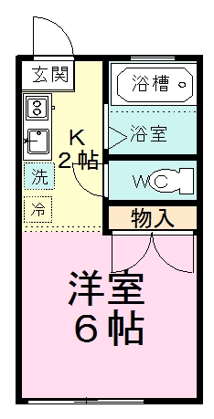 サンハイツ中田 105号室 間取り