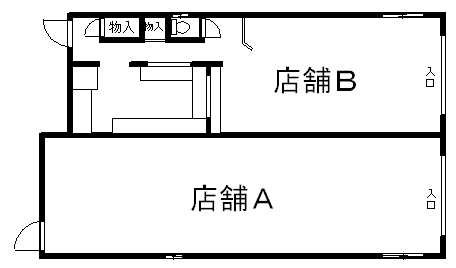 森ハイツ貸店舗 A号室 間取り