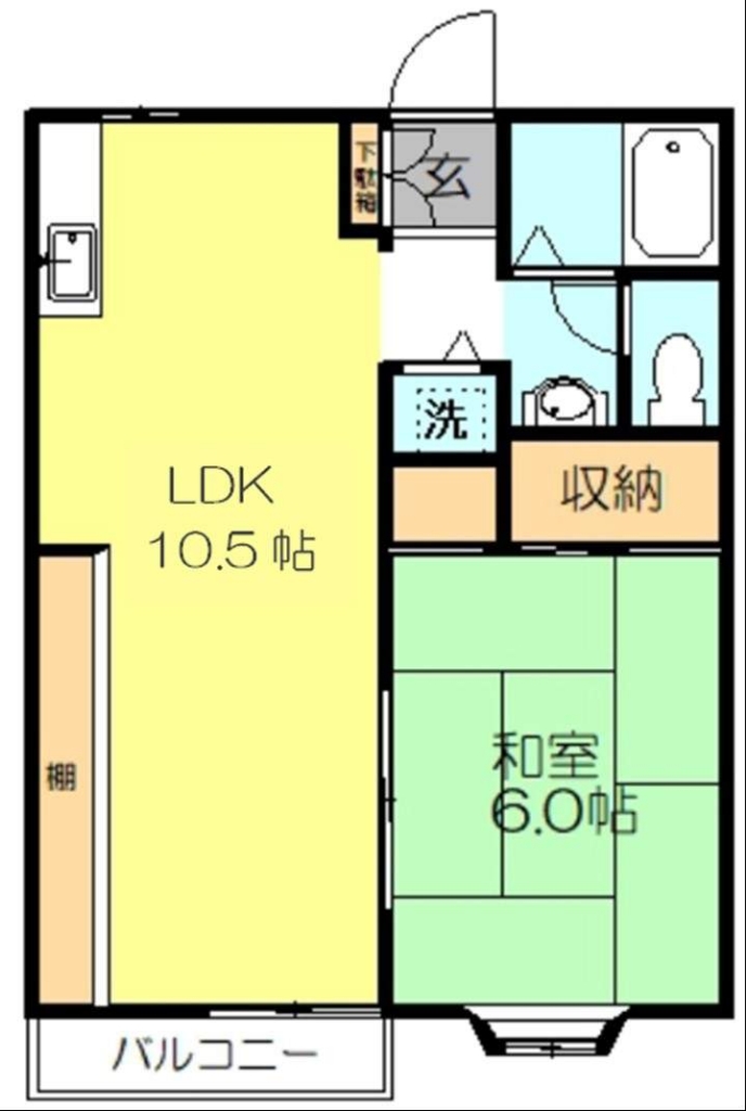 ガーデンハイツ西志津 202号室 間取り