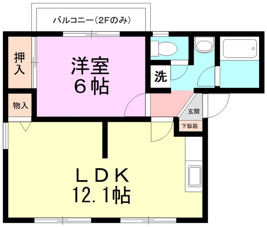 エクセラン佐倉Ｄ棟 201号室 間取り