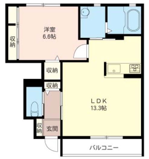 ｃｏｍｆｏｒｔ　Ａ 102号室 間取り