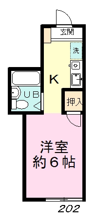 ヒルズ二和 202号室 間取り