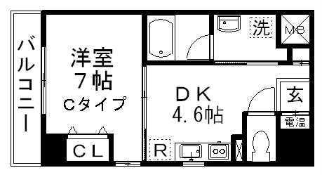 ケフィーズ・クニミ 203号室 間取り