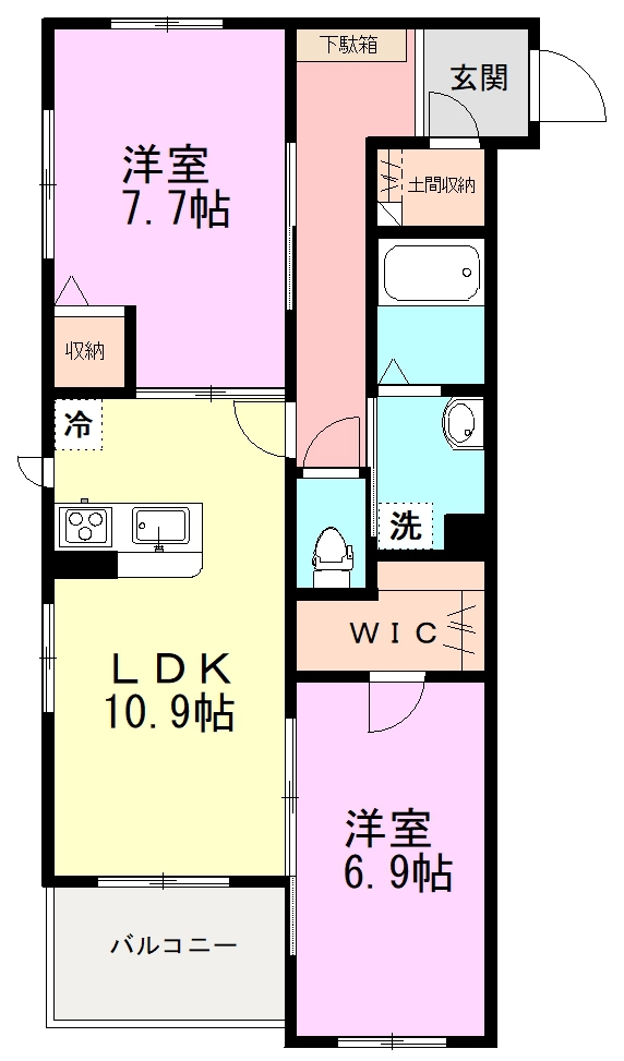 ベル・フェリシア 303号室 間取り