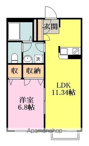クレイン村上 202号室 間取り