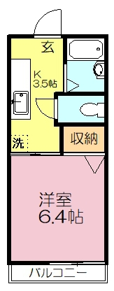 メープルハイム志津 203号室 間取り