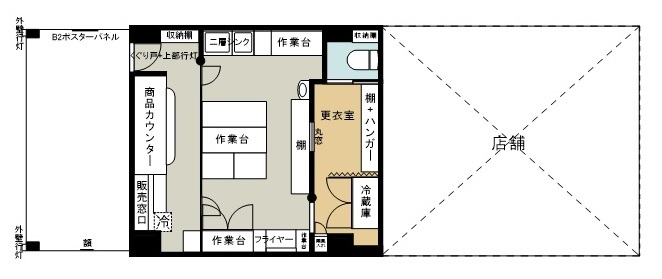 京成サンコーポ勝田台Ｂ棟　店舗 108号室 間取り