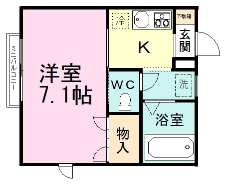 グレイス斉藤 201号室 間取り