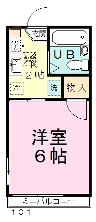 ハイツ北川 101号室 間取り