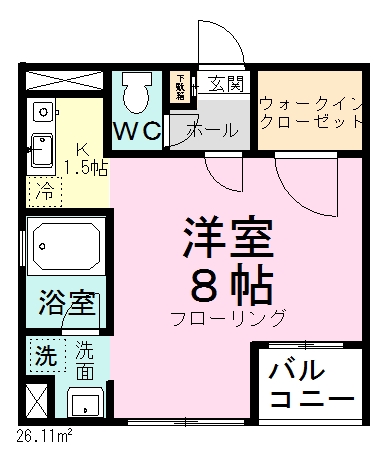 エクレールコート 201号室 間取り