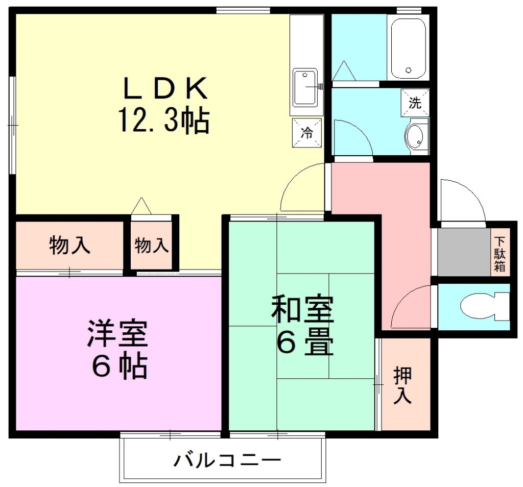 町田ハイツＡ棟 A102号室 間取り
