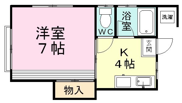 セザールあき 202号室 間取り