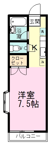 グリーンフラット 204号室 間取り