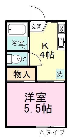 クローバーハイツ 205号室 間取り