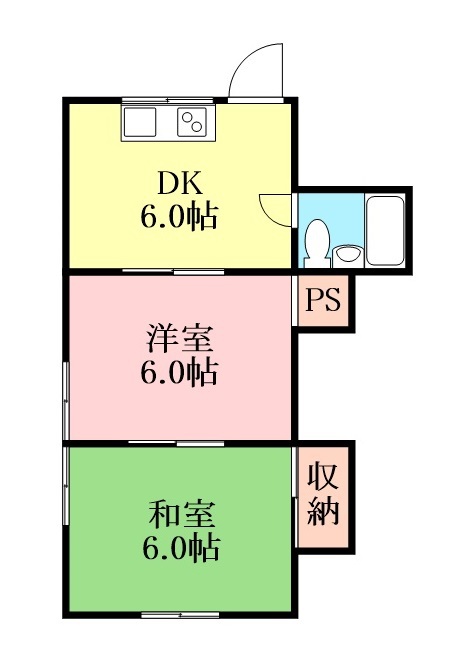 コーポサトー 201号室 間取り
