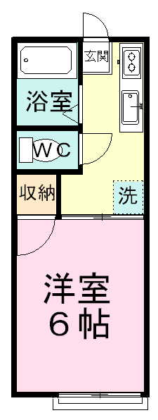 フォーブル日大通り 206号室 間取り