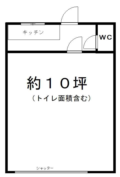 第二ミヤザワハイツ店舗 1号室 間取り