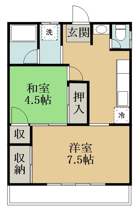 竹内荘・店舗Ⅱ 202号室 間取り