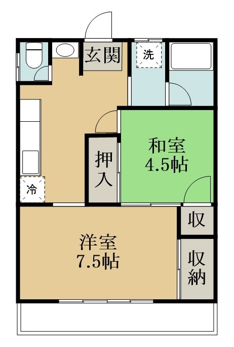 竹内荘・店舗Ⅱ 201号室 間取り