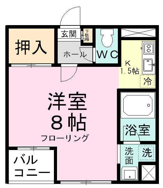 エクレールコート 202号室 間取り