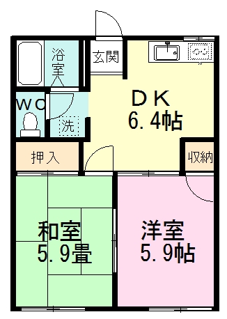 サンモール薬円台 103号室 間取り