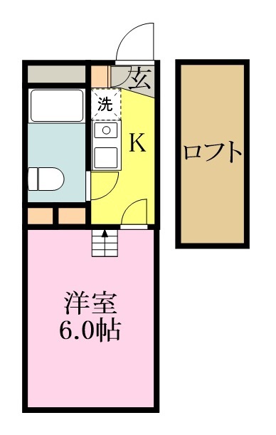 カトレア 102号室 間取り