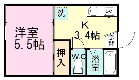 カレッジメント習志野Ａ 207号室 間取り